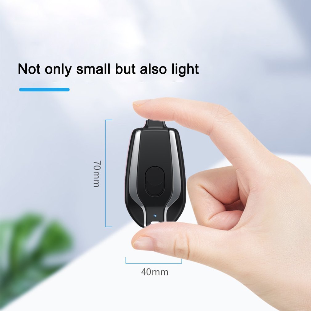 1500mAh Mini Power Keychain Charger With Type-C