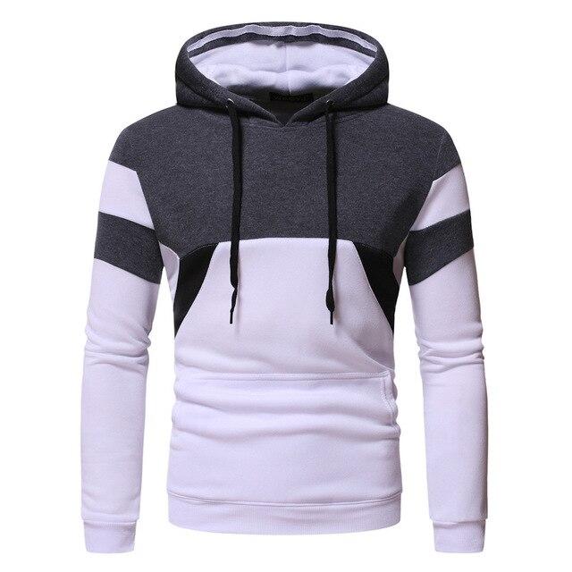 Men's Casual Color Matching Hoodie Loose Hoodie