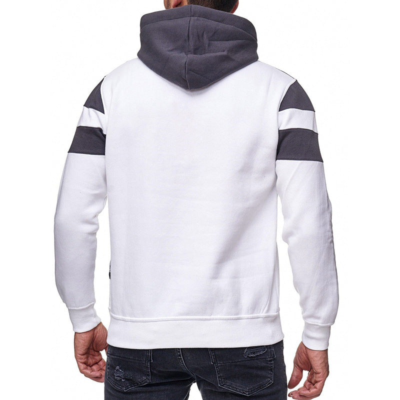 Men's Casual Color Matching Hoodie Loose Hoodie