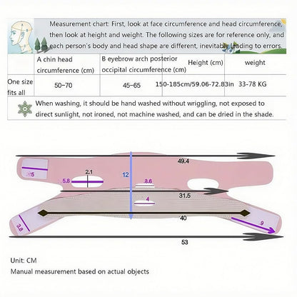 1Pc V Line Face Lifting Strap - Chin and Cheek Lifting Bandage for V Face Lift