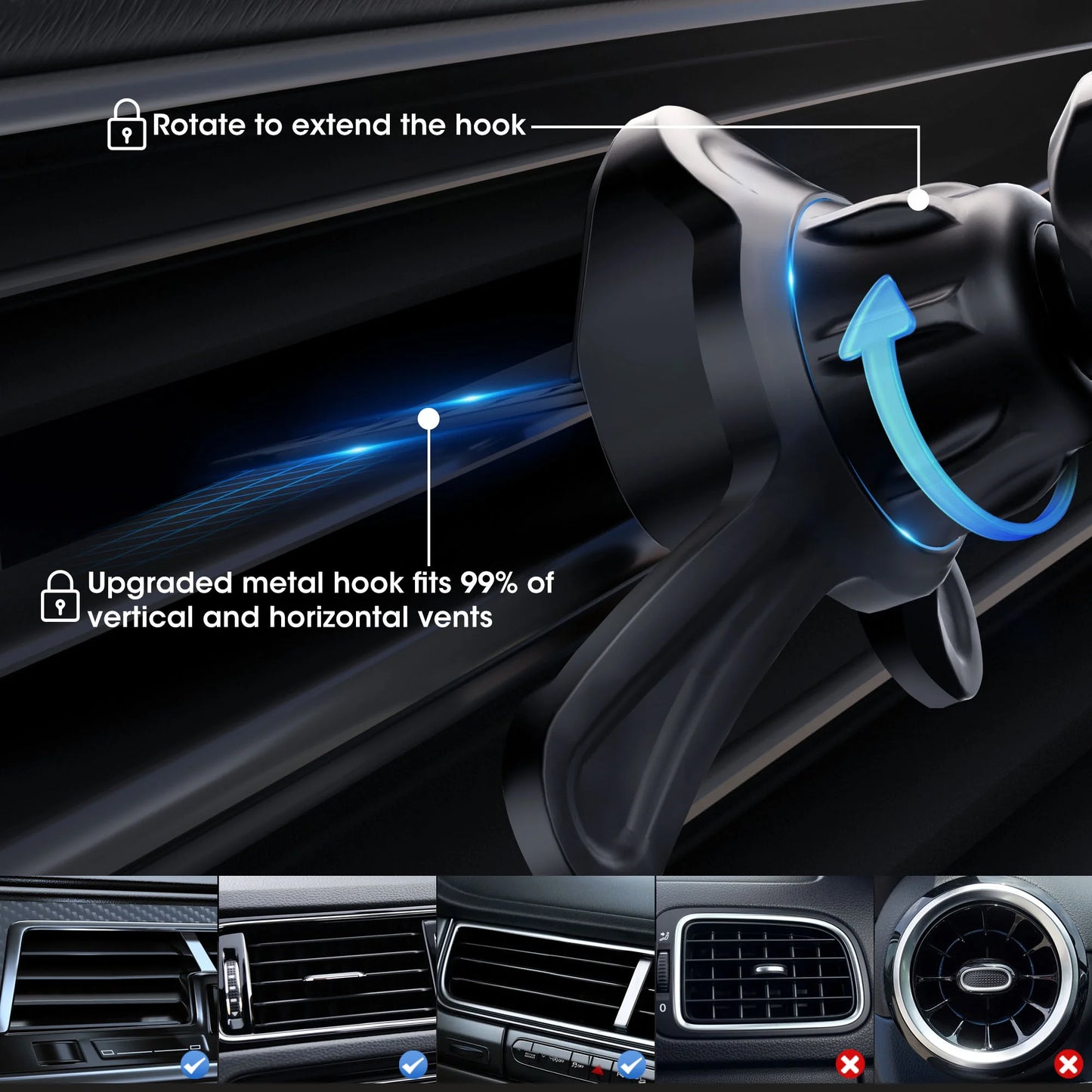 360° Rotation Universal Magnetic Phone Mount with Magnetic Disc