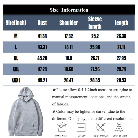 Oversized Hooded Sweatshirt Men Lightweight