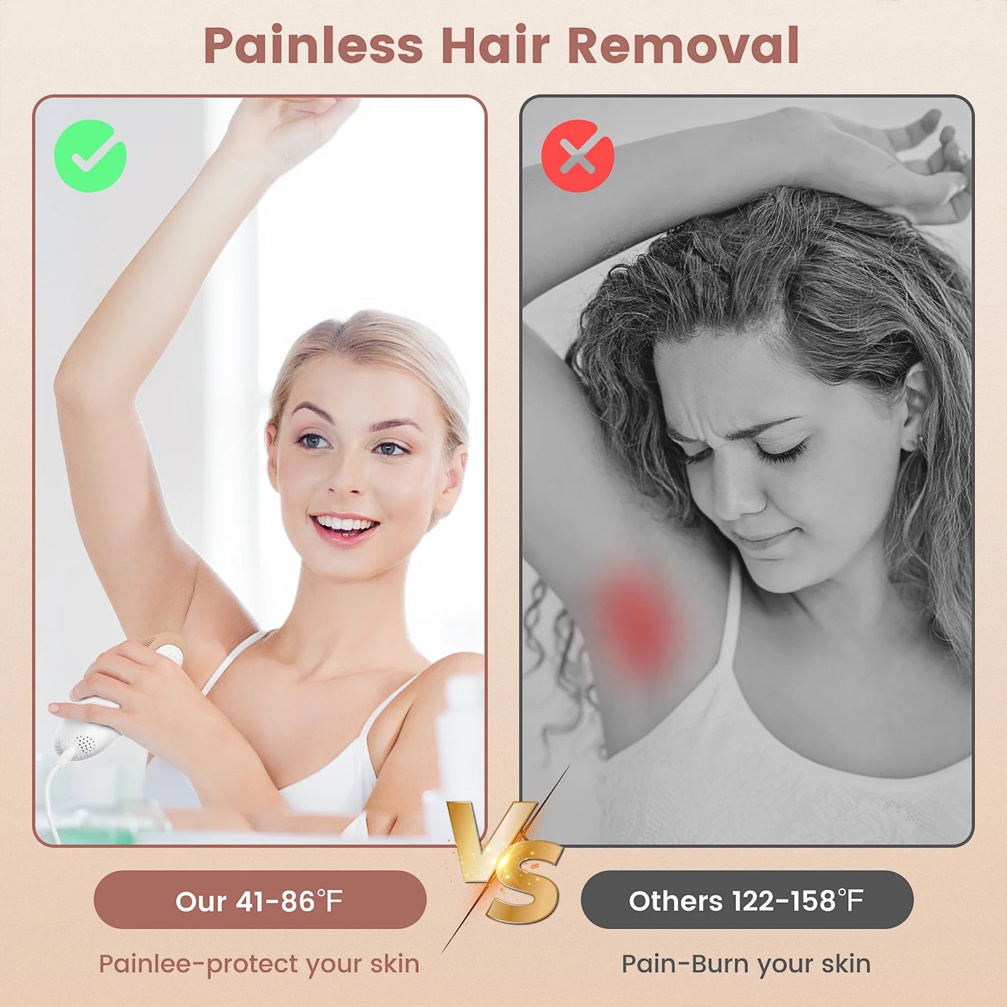 Laser IPL Hair Removal Device for Women and Men