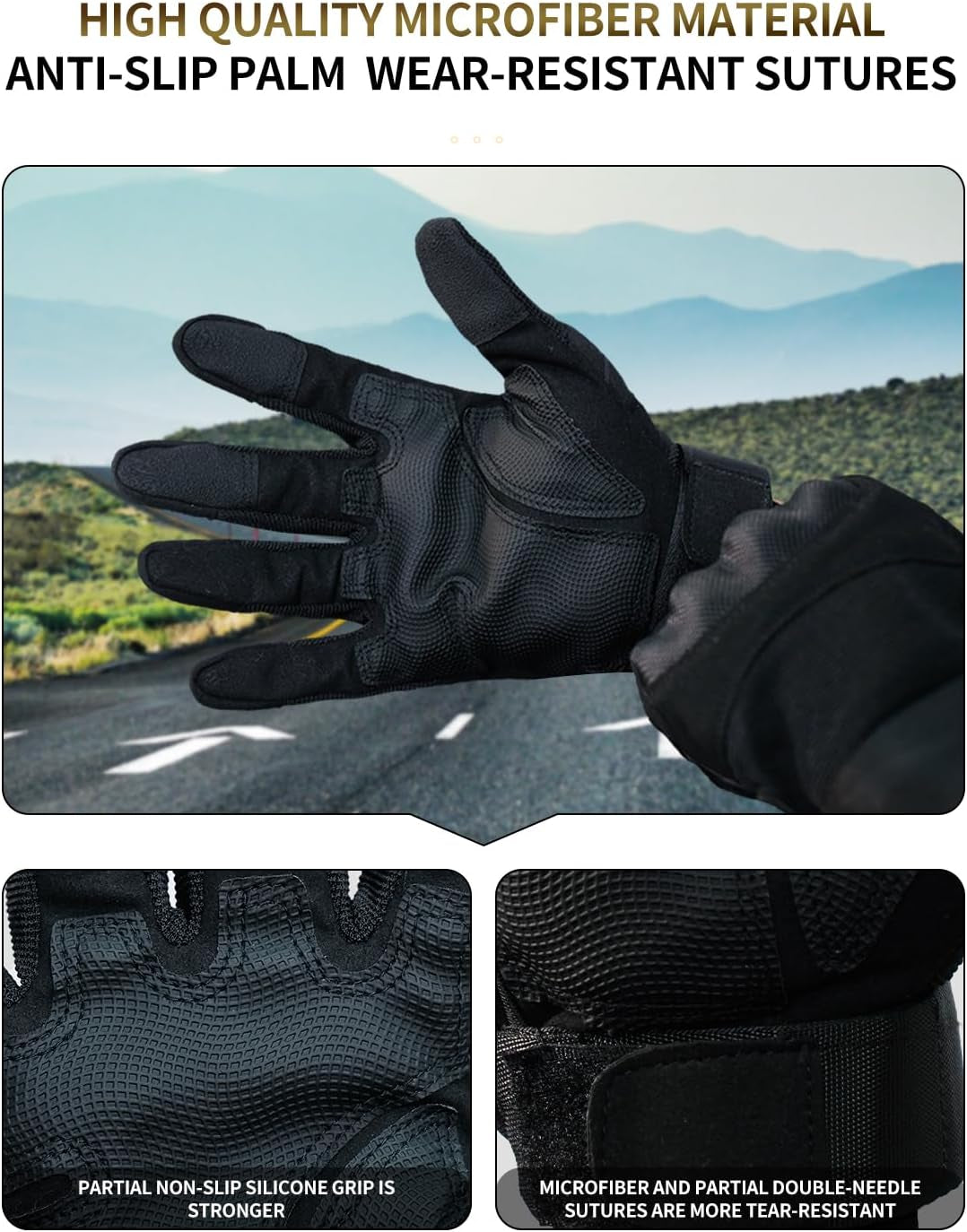 Motorcycle Gloves for Men and Women Touchscreen 
