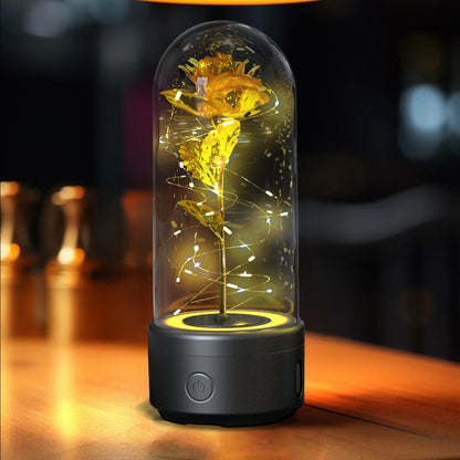 Creative 2 In 1 rose flowers LED light & bluetooth-compatible speaker