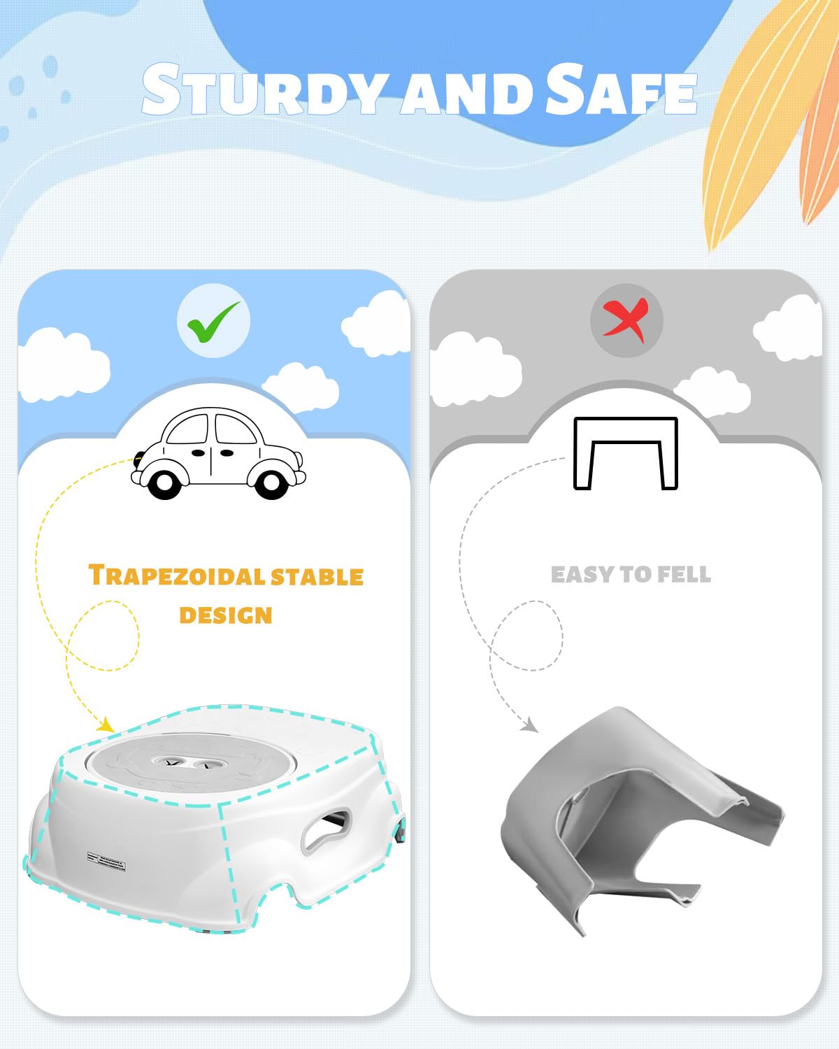 Padded 2-Step Step Stool