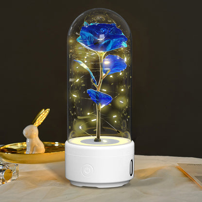 Creative 2 In 1 rose flowers LED light & bluetooth-compatible speaker