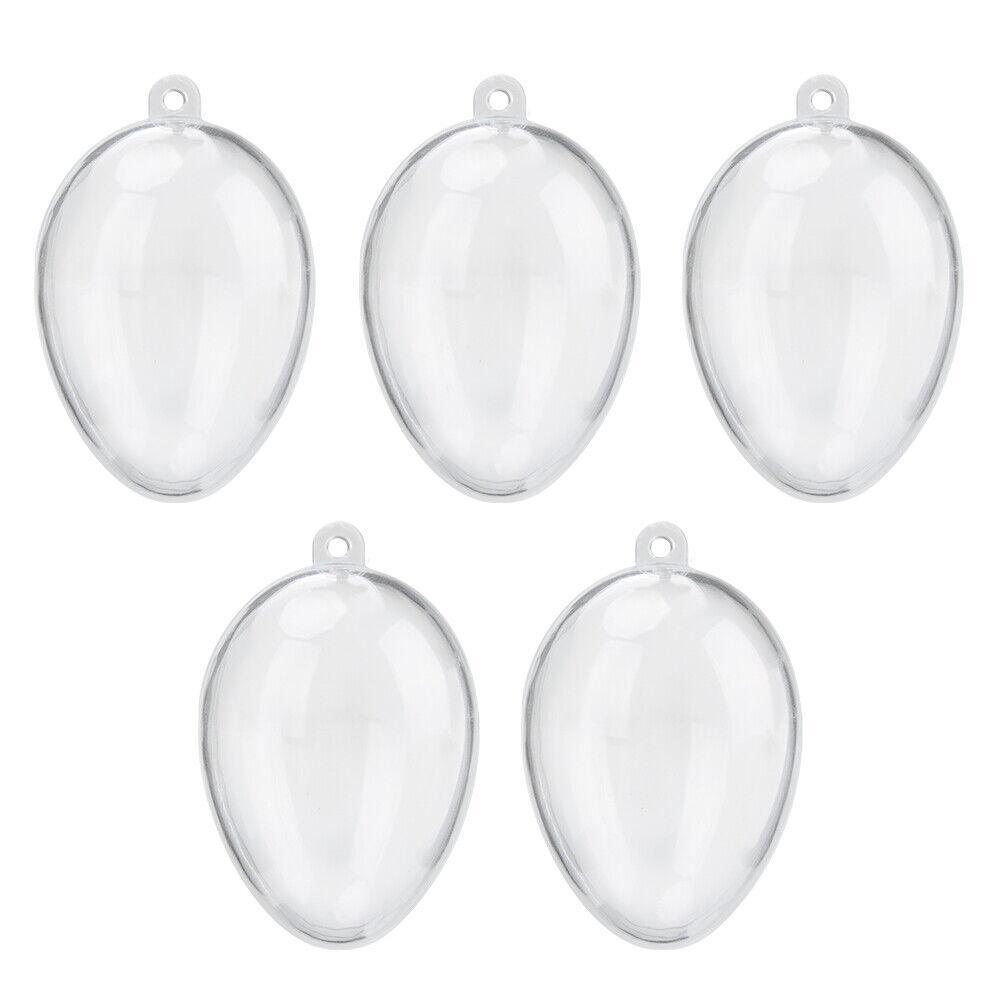 5 Clear Plastic Fillable Christmas Balls Christmas Tree Decorations