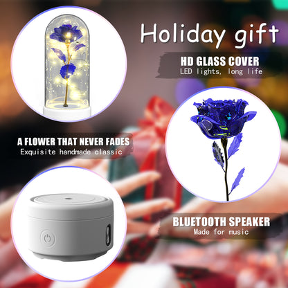 Creative 2 In 1 rose flowers LED light & bluetooth-compatible speaker