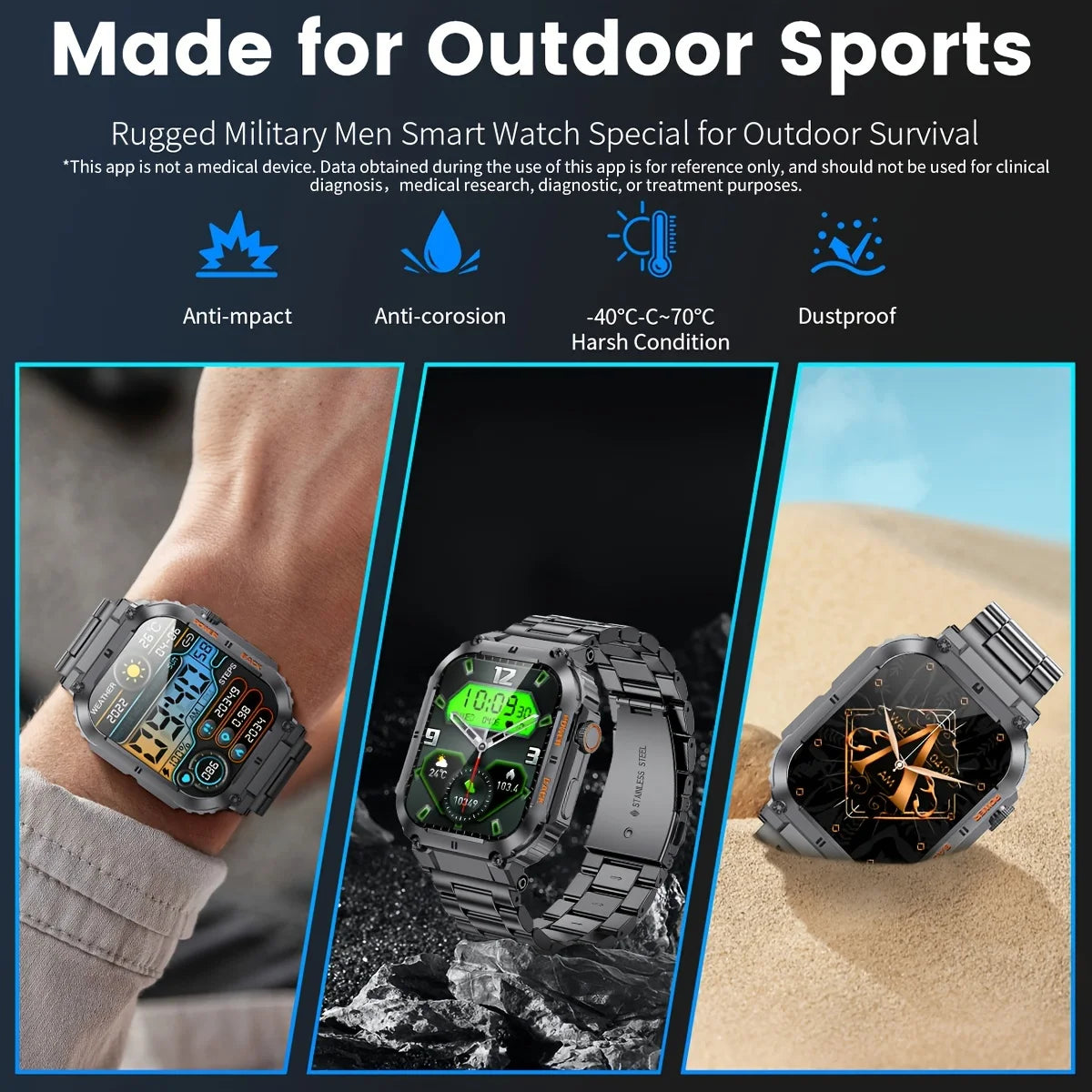 Sports Fitness Smartwatch for Men