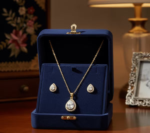 Clear Teardrop Cubic Zirconia Set