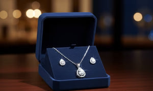 Clear Teardrop Cubic Zirconia Set
