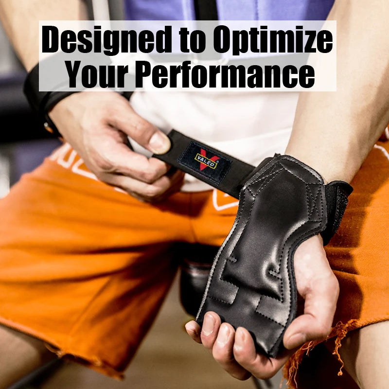 Cowhide Weight Lifting Sports Gloves Wrap Dumbbell Barbell Fitness Gym Gloves