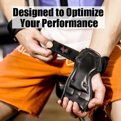 Cowhide Weight Lifting Sports Gloves Wrap Dumbbell Barbell Fitness Gym Gloves