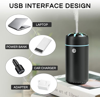 Car Humidifier Diffuser - Smart Cool Mist Air Freshener for Essential Oils 