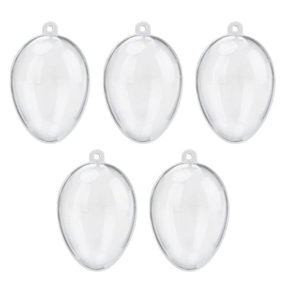 5 Clear Plastic Fillable Christmas Balls Christmas Tree Decorations