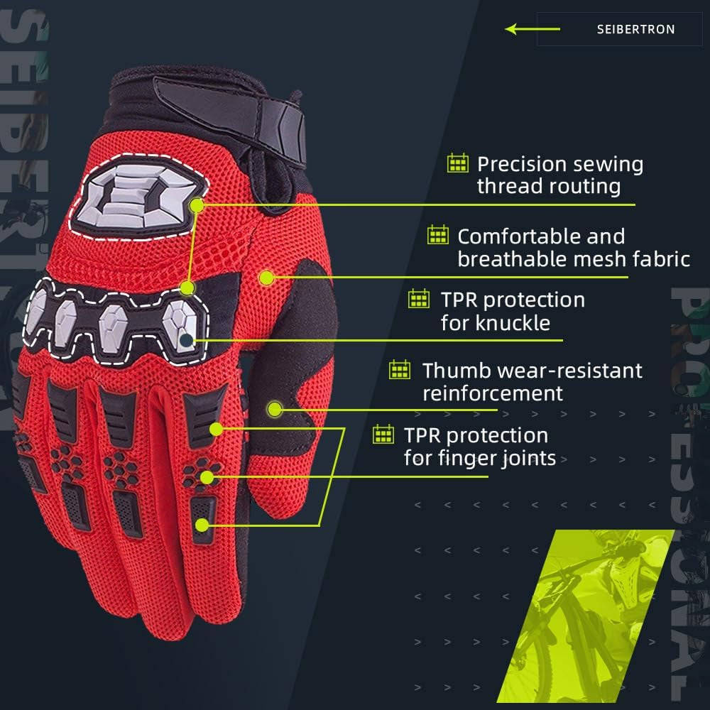 Unisex BMX MX ATV MTB Racing Mountain Bike Bicycle Cycling Off-Road/Dirt Bike Gloves 