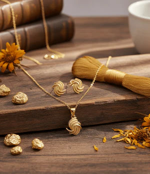 Elegant Swirl Necklace Set