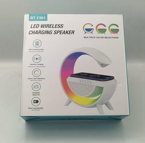 G Shaped Led Wireless Charger Speaker